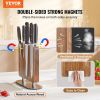 VEVOR Magnetic Knife Block, 10 inch Home Kitchen Knife Holder, Double Sided Magnetic Knife Stand, Multifunctional Storage Acacia Wood Knives Rack
