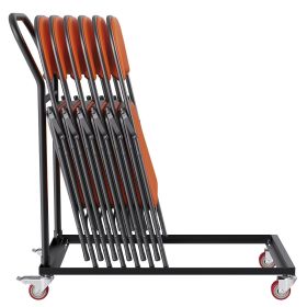 VEVOR Folding Chair Dolly, Iron Commercial Cart with 12 Chairs Capacity, Folding Chairs Rack Trolley with 4 Casters (type: Vertical Storage)