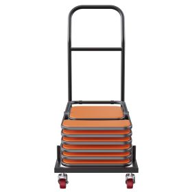 VEVOR Folding Chair Dolly, Iron Commercial Cart with 12 Chairs Capacity, Folding Chairs Rack Trolley with 4 Casters (type: Horizontal Storage)